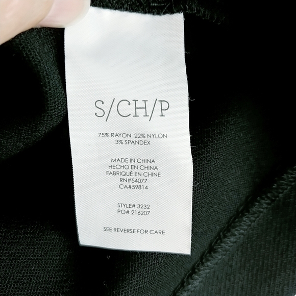 CAbi Utility Top Womens S Black Cropped Knit 3/4 Sleeve Snap Details Round Neck - Picture 9 of 9